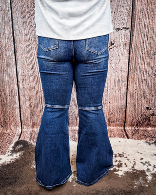 Elkhorn High Rise Flare in Dark Wash by L&B – Apparel from Bronco Western Supply Co.