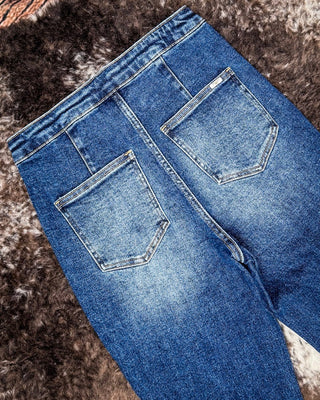 Elkhorn High Rise Flare in Dark Wash by L&B – Apparel from Bronco Western Supply Co.