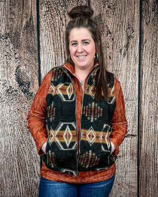 Ember Ridge Quilted Aztec Vest by Lucky and Blessed – Apparel from Bronco Western Supply Co.