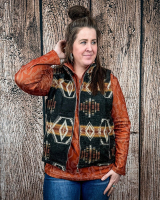 Ember Ridge Quilted Aztec Vest by Lucky and Blessed – Apparel from Bronco Western Supply Co.