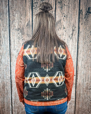 Ember Ridge Quilted Aztec Vest by Lucky and Blessed – Apparel from Bronco Western Supply Co.