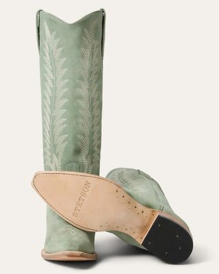 Emme Vintage Suede Boot in Aqua by Stetson – Women's Shoes from Bronco Western Supply Co.