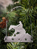 Equine Motif Ornament with Glitter Finish - Reiner Silver - Gift Items - Gift Corral - Bronco Western Supply Co.