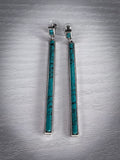 Falls Turquoise Long Stud Earrings - Jewelry - Bronco Western Supply Jewelry - Bronco Western Supply Co.