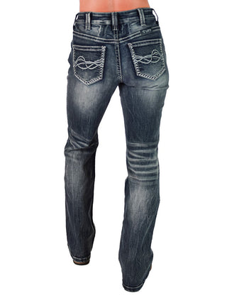 Fame Bootcut Jeans in Dark Wash by Cowgirl Tuff – Apparel from Bronco Western Supply Co.