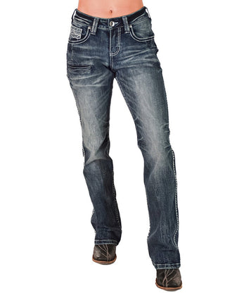 Fame Bootcut Jeans in Dark Wash by Cowgirl Tuff – Apparel from Bronco Western Supply Co.
