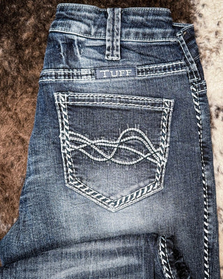 Fame Bootcut Jeans in Dark Wash by Cowgirl Tuff – Apparel from Bronco Western Supply Co.