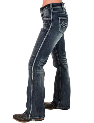 Fame Bootcut Jeans in Dark Wash by Cowgirl Tuff – Apparel from Bronco Western Supply Co.