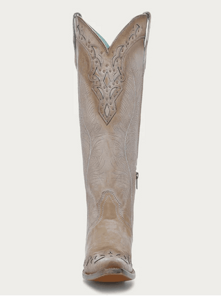 Feathered Wisp Tall Snip Toe Boots in Sand by Corral Boots – Women's Boots from Bronco Western Supply Co.