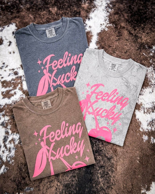 Feeling Lucky Western Graphic Tee – Apparel from Bronco Western Supply Co.
