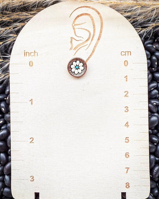Flourish Flower Fashion Stud Earrings - Natural – Jewelry from Bronco Western Supply Co.
