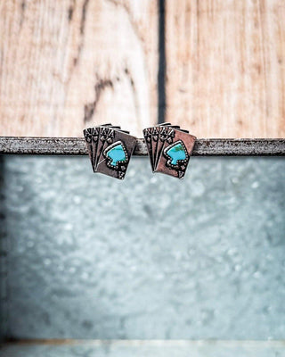 Four of a Kind Western Aces Fashion Stud Earrings – Jewelry from Bronco Western Supply Co.