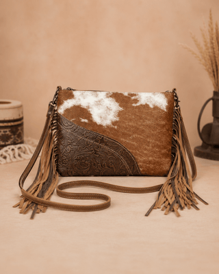 Fractional Leather Hair-On Crossbody Bag by Myra Bag – Purses & Wallets from Bronco Western Supply Co.
