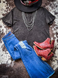 Frisco Acid - Wash V - Neck Tee - Ash Black - Apparel - Bronco Western Supply Co. - Bronco Western Supply Co.