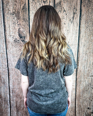 Frisco Acid Wash V - Neck Tee in Ash Black – Apparel from Bronco Western Supply Co.