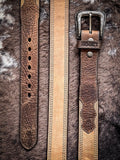 "Gibson" Natural/Brown Hooey Belt - Apparel - Hooey - Bronco Western Supply Co.