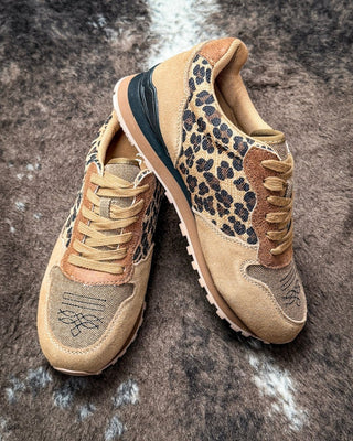Giddyup Leopard Tennis Shoes in Tan by Roper – Women's Shoes from Bronco Western Supply Co.