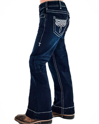 Girl's BootStitch Trouser Jeans in Dark Wash by Cowgirl Tuff – Apparel from Bronco Western Supply Co.