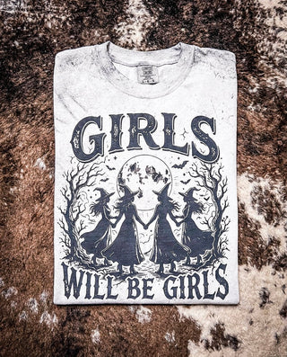 Girls Will Be Girls Witch Graphic Tee or Pullover – Apparel from Bronco Western Supply Co.