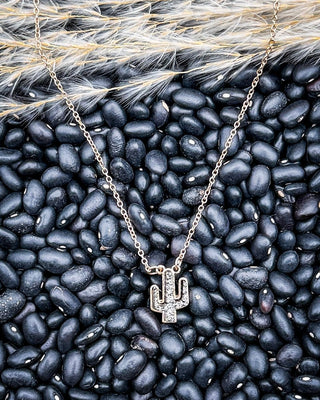 Golden Hour Druzy Cactus Fashion Necklace – Jewelry from Bronco Western Supply Co.