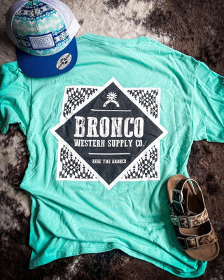 Havasu Tee - Bright Teal – Apparel from Bronco Western Supply Co.