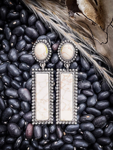Haven Earrings - White - Jewelry - Bronco Western Supply Jewelry - Bronco Western Supply Co.