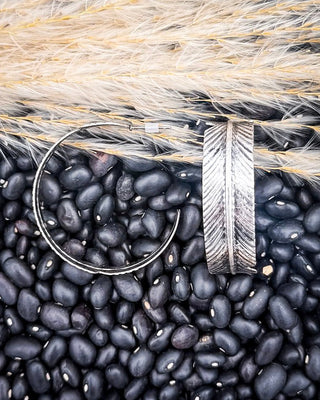 Hawk Feather Semi Hoop Fashion Earrings – Jewelry from Bronco Western Supply Co.