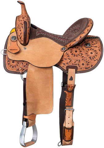 Hawley Barrel Saddle - Light Oil - Saddles & Accessories - Tough 1 - Bronco Western Supply Co.