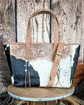 Hearthwind Handtooled Bag in Onyx Frost by Myra Bag – Purses & Wallets from Bronco Western Supply Co.