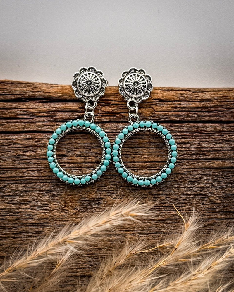 Heirloom Halo Dangle Hoop Earrings – Jewelry from Bronco Western Supply Co.