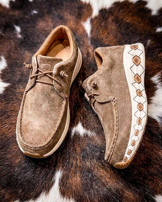 Saddle Bloom Feather X Casual Shoes in Taupe by Twisted X