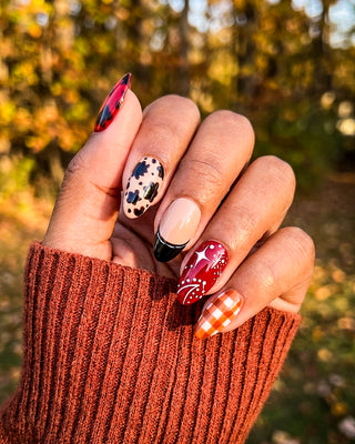 Fall Western Press-On Nails