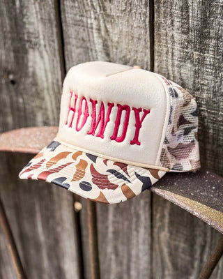 High Desert Howdy Embroidered Trucker Cap – Accessories from Bronco Western Supply Co.