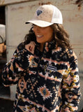 Hooey Ava Ladies Navy Fleece Pullover - Apparel - Hooey - Bronco Western Supply Co.