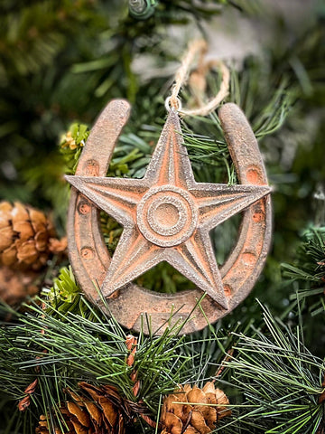 Horseshoe Star Ornament - Gift Items - Gift Corral - Bronco Western Supply Co.