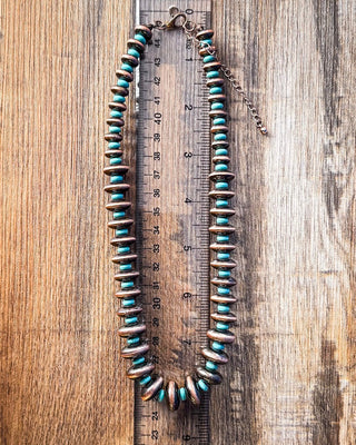 Hot Shot Navajo Style Pearl Fashion Necklace - Copper – Jewelry from Bronco Western Supply Co.