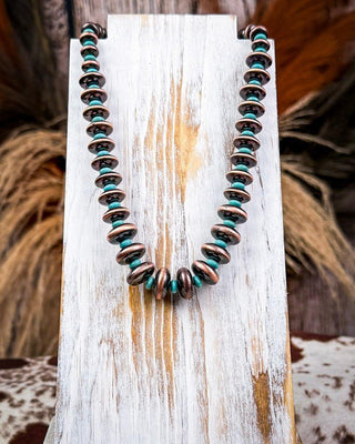 Hot Shot Navajo Style Pearl Fashion Necklace - Copper – Jewelry from Bronco Western Supply Co.