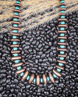 Hot Shot Navajo Style Pearl Fashion Necklace - Copper – Jewelry from Bronco Western Supply Co.