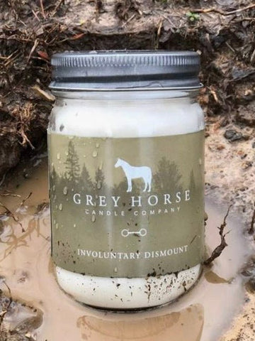 Involuntary Dismount Soy Candle - Gift Items - Grey Horse Candle Company - Bronco Western Supply Co.