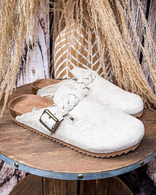 Iris Tooled Slip on Mule in Cream by Very G – Women's Shoes from Bronco Western Supply Co.