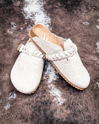 Iris Tooled Slip on Mule in Cream by Very G – Women's Shoes from Bronco Western Supply Co.