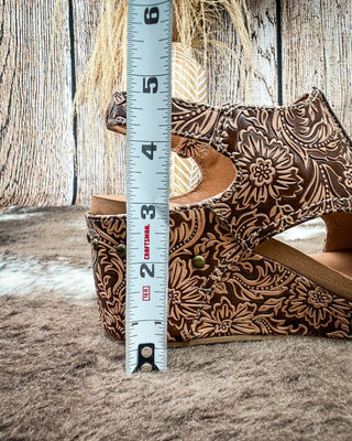 Isabella Tooled Wedge in Tan by Very G – Women's Shoes from Bronco Western Supply Co.