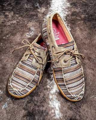 Jamie Twisted X Boat Shoe Driving Moc - Multi & Bomber – Women's Shoes from Bronco Western Supply Co.