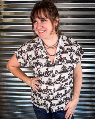 Jude Western Dolman Short Sleeve Button Down Top – Apparel from Bronco Western Supply Co.