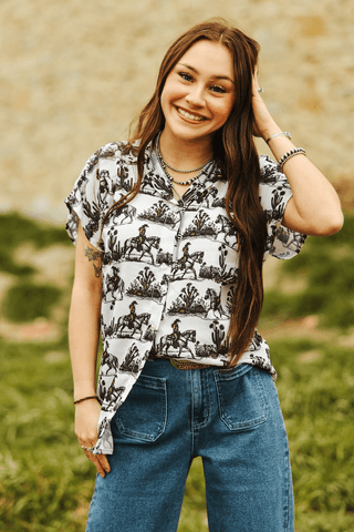 Jude Western Dolman Short Sleeve Button Down Top – Apparel from Bronco Western Supply Co.