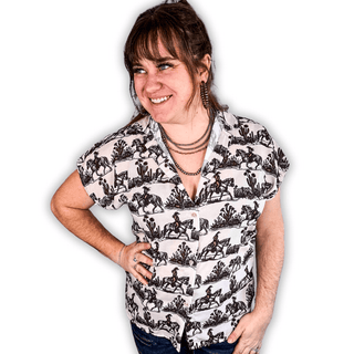 Jude Western Dolman Short Sleeve Button Down Top – Apparel from Bronco Western Supply Co.