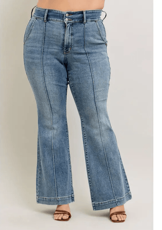 Judy Blue - Steph High Waisted Trouser Flares – Apparel from Bronco Western Supply Co.