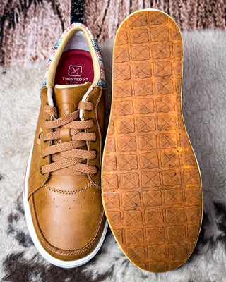 June Twisted X Kicks - Tan & Pink Multi – Women's Shoes from Bronco Western Supply Co.