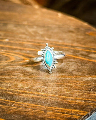 Kal Adjustable Genuine Turquoise Ring – Jewelry from Bronco Western Supply Co.