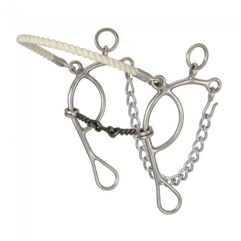 Kelly Silver Star 3 - Piece Dogbone Mouth Rope Nose Combination - Bits - Tough 1 - Bronco Western Supply Co.